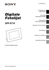 Sony S-Frame DPF-E710 Gebruikershandleiding