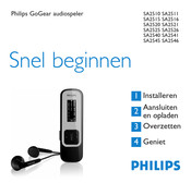 Philips GoGear SA2545 Gebruiksaanwijzing