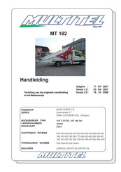 Multitel MT 182 Handleiding