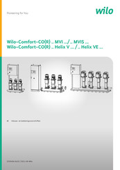 Wilo Comfort-CO MVIS Series Inbouw- En Bedieningsvoorschriften