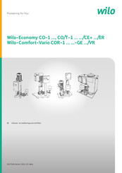 Wilo Economy CO/T-1 Series Inbouw- En Bedieningsvoorschriften