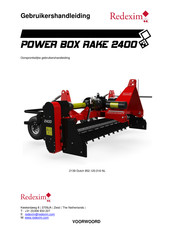 Redexim POWER BOX RAKE 2400 Gebruikershandleiding