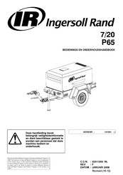 Ingersoll Rand 7/20 P65 Bedienings- En Onderhoudshandleiding