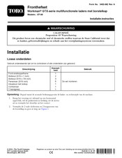 Toro Workman GTX Series Installatie-Instructies