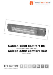 EUROM GOLDEN 2200 Comfort RCD Gebruiksaanwijzing