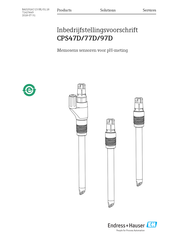 Endress+Hauser CPS97D Handleiding Voor Inbedrijfstelling