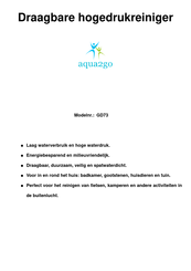 AQUA2GO GD73 Gebruiksaanwijzing