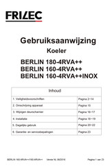 Frilec BERLIN 180-4RVA plus Gebruiksaanwijzing