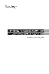 Synology RackStation RC18015xs+ Snel Installatiegids