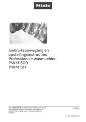 Miele PWM 511 Gebruiksaanwijzing