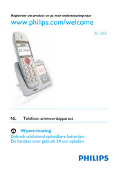 Philips XL665 Gebruikershandleiding