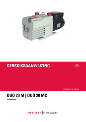 Pfeiffer Vacuum DUO 20 MC Gebruiksaanwijzing