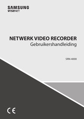 Samsung WISENET SRN-4000 Gebruikershandleiding