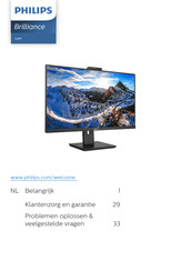 Philips Brilliance 329P1 Gebruiksaanwijzing