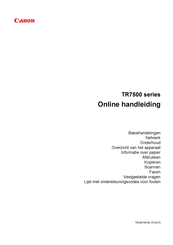 Canon TR7500 Series Online Handleiding