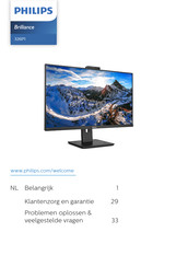 Philips Brilliance 326P1 Gebruiksaanwijzing