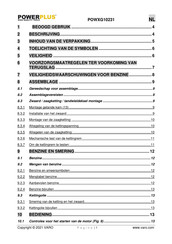 Powerplus POWXG10231 Gebruiksaanwijzing