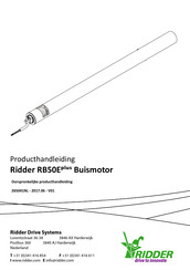 Ridder RB50E plus Producthandleiding