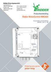 Ridder MotorControl RMC400 Producthandleiding