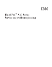 IBM ThinkPad X30 Series Servicehandleiding