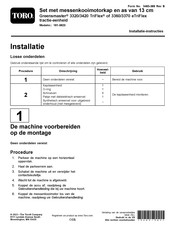 Toro Greensmaster 3420 TriFlex Installatiehandleiding