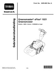 Toro Greensmaster eFlex 1021 Gebruikershandleiding