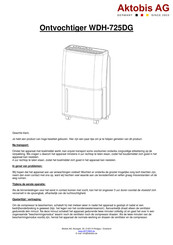 Aktobis AG WDH-725DG Handleiding