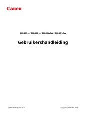 Canon MF419 Series Gebruikershandleiding