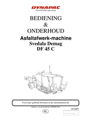 Atlas Copco Dynapac Svedala Demag DF 45 C Bedienings- En Onderhoudshandleiding