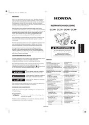 Honda GX390 Instructiehandleiding