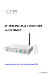 Vision AV-1800 Handleiding