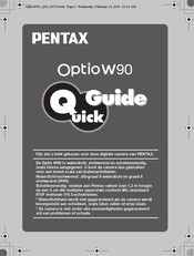 Pentax Optio W90 Snelgids