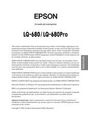 Epson LQ-680Pro Gebruiksaanwijzing