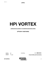 Lincoln Electric HPi VORTEX Gebruikershandleiding