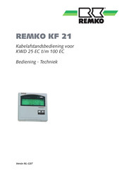 REMKO KF 21 Bedieningshandleiding