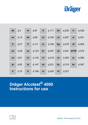 Dräger Alcotest 4000 Gebruiksaanwijzing