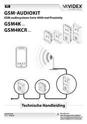 Videx GSM-AUDIOKIT 4000 Series Technische Handleiding