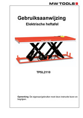 MW TOOLS TPSL2110 Gebruiksaanwijzing