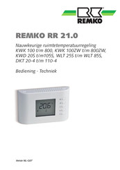 REMKO RR 21.0 Bedieningshandleiding