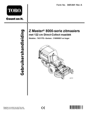 Toro Z Master 8000 Series Gebruikershandleiding