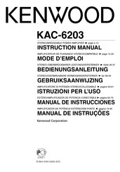 Kenwood KAC-6203 Gebruiksaanwijzing