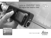 Leica Geosystems DISTO D3 Gebruiksaanwijzing