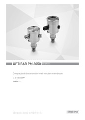 KROHNE OPTIBAR PM 3050 Handboek