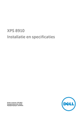 Dell XPS 8910 Installatiehandleiding