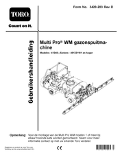 Toro Multi Pro WM Gebruikershandleiding