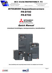 Mitsubishi Electric FR-D700 Handleiding