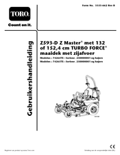 Toro Z593-D Z Master Gebruikershandleiding