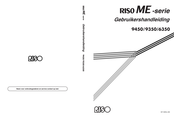 Riso ME9350 Gebruikershandleiding