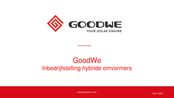 Goodwe BT Series Handleiding Voor Inbedrijfstelling