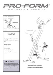 Pro-Form PFIVEX33413.0 Gebruiksaanwijzing